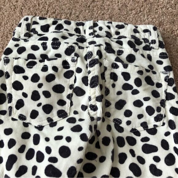 Mini Boden Cow Print Cords Girls 5Y Pants Button Close Zip Fly Black White - Picture 8 of 9